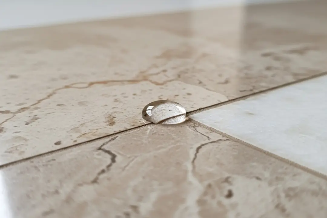 Close-up of polished marble floor in a Chennai home with spill protection